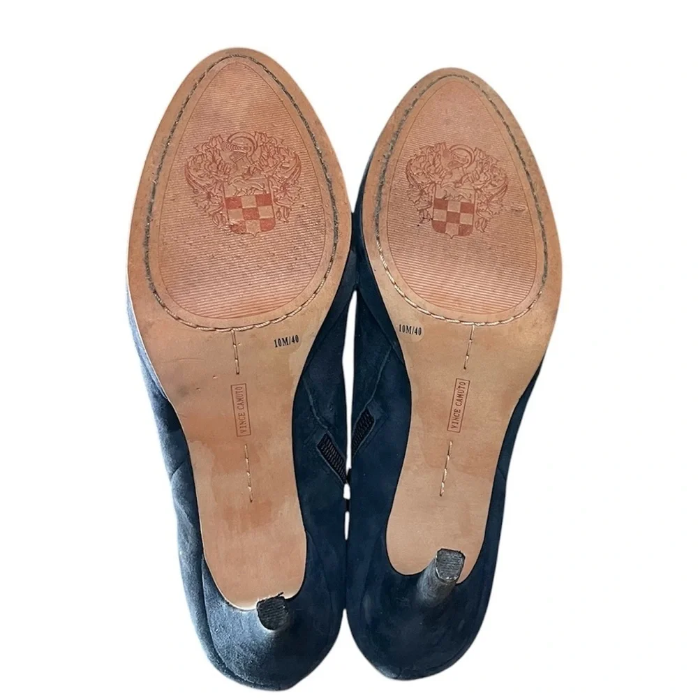 Vince Camuto Royal Navy Suede Stiletto Bootie Size 10 EUC